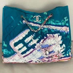 Chanel Graffiti watercolor tote